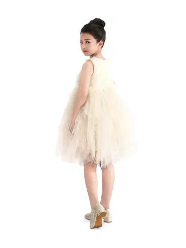Tulleen Little Girl's & Girl's Feathered Tulle Dress - | Thumbnail 5 Tulleen Little Girl's & Girl's Feathered Tulle Dress - | Thumbnail 5