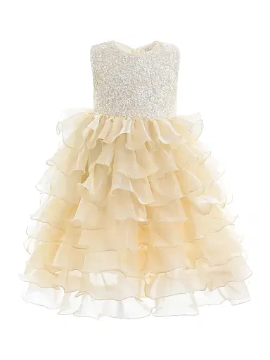 Tulleen Little Girl's & Girl's Leah Dress - Gold | Thumbnail 1 Tulleen Little Girl's & Girl's Leah Dress - Gold | Thumbnail 1