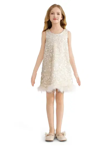 Tulleen Little Girl's & Girl's Sequin Dazzle Dress - | Thumbnail 3