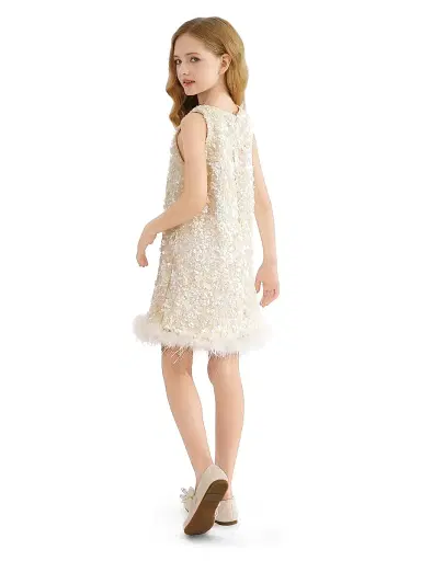 Tulleen Little Girl's & Girl's Sequin Dazzle Dress - | Thumbnail 5