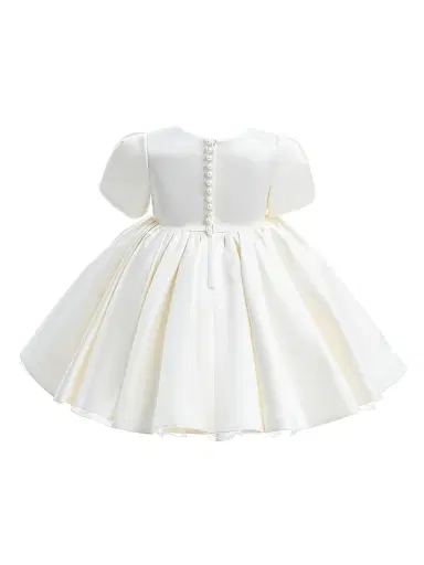 Tulleen Little Girl's Pearl-Accented Dress - 12 Months | Thumbnail 2 Tulleen Little Girl's Pearl-Accented Dress - 12 Months | Thumbnail 2