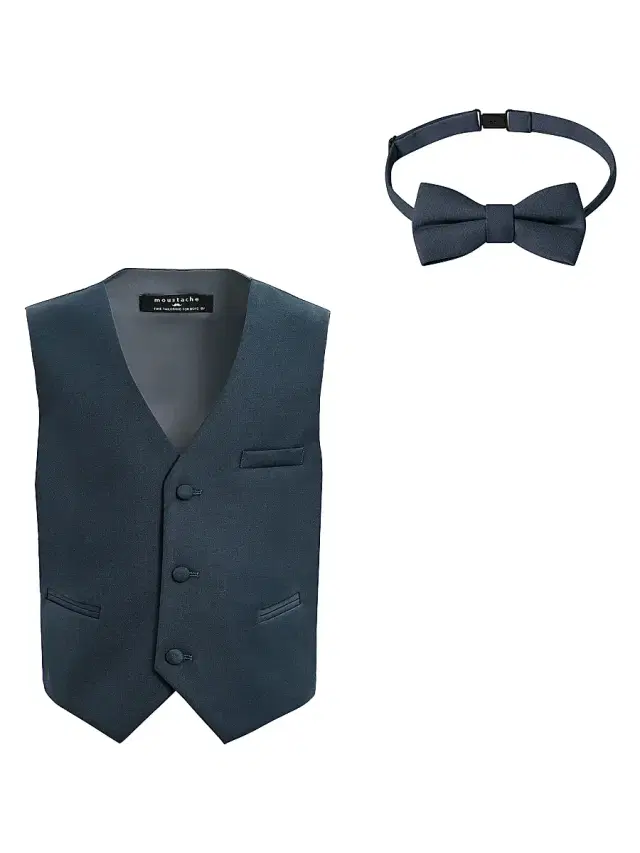 Little Boy's & Boy's Vest and Bow Tie Set - Navy - Size 16 Little Boy's & Boy's Vest and Bow Tie Set - Navy - Size 16