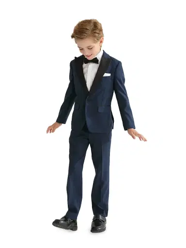 Moustache Baby Boy's, Little Boys & Boy's Peak Lapel Wool Suit - Navy - Size 14 | Thumbnail 4 Moustache Baby Boy's, Little Boys & Boy's Peak Lapel Wool Suit - Navy - Size 14 | Thumbnail 4