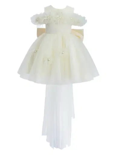 Tulleen Girl's Flower Embellishment Dress - | Thumbnail 1 Tulleen Girl's Flower Embellishment Dress - | Thumbnail 1