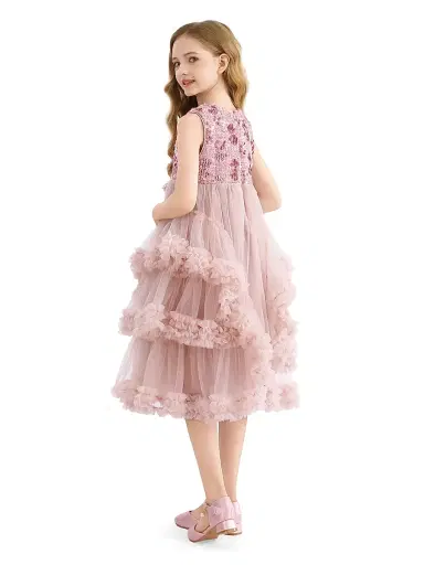 Tulleen Little Girl's & Girl's Sequin & Cascading Tulle Dress - Pink | Thumbnail 5 Tulleen Little Girl's & Girl's Sequin & Cascading Tulle Dress - Pink | Thumbnail 5