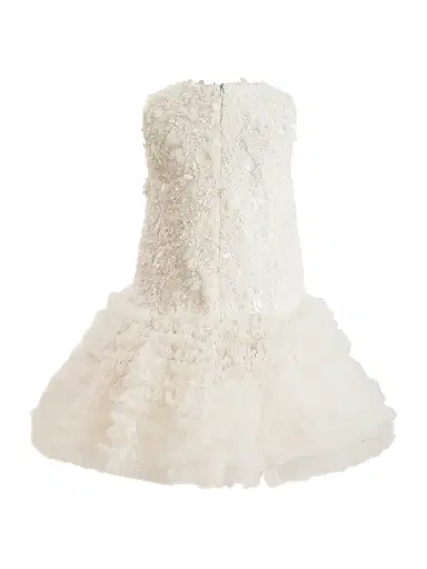Tulleen Little Girl's & Girl's Whispered Petal Mini Dress - Cream | Thumbnail 2 Tulleen Little Girl's & Girl's Whispered Petal Mini Dress - Cream | Thumbnail 2