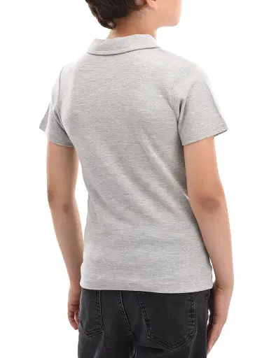 Moustache Little Boy's & Boy's Solid Polo Shirt - Grey - Size 14 | Thumbnail 4