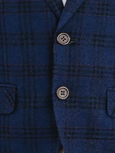 Moustache Little Boy's & Boy's Plaid Suit Jacket and Pants Set - Blue - Size 10 | Thumbnail 5