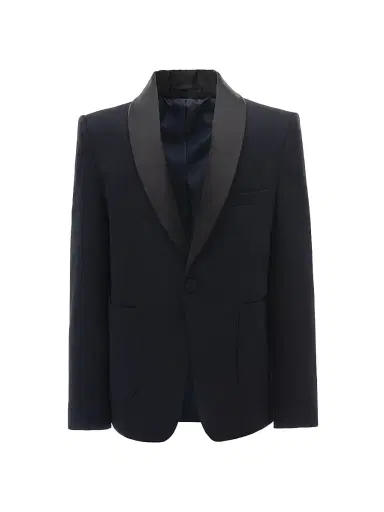 Moustache Little Boy's & Boy's Shawl Lapel Blazer - Navy - Size 13 | Thumbnail 1