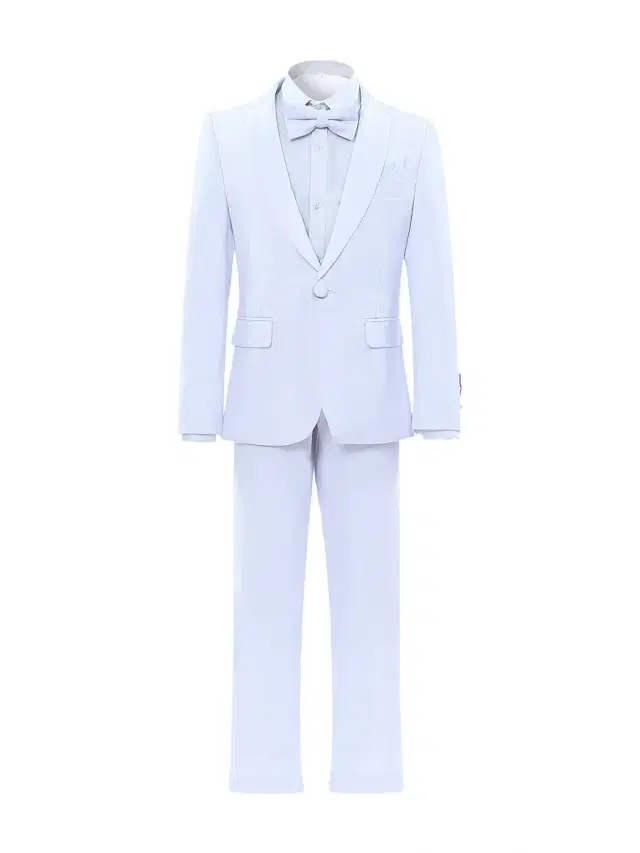 Moustache Baby Boy's, Little Boys & Boy's Shawl Lapel Wool Suit - White