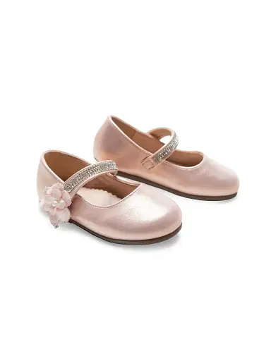 Tulleen Baby Girl's Primrose Rhinestone Flats - Pink 9.5 (Toddler) | Thumbnail 3 Tulleen Baby Girl's Primrose Rhinestone Flats - Pink 9.5 (Toddler) | Thumbnail 3