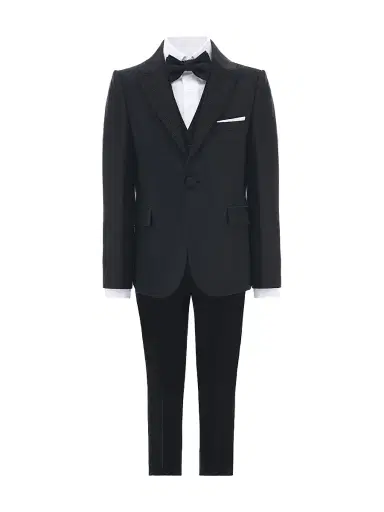 Moustache Little Boy's & Boy's Glitter Lapel Suit - Black - Size 12 | Thumbnail 1 Moustache Little Boy's & Boy's Glitter Lapel Suit - Black - Size 12 | Thumbnail 1