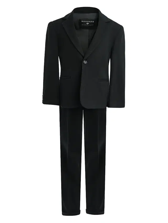 Little Boy's & Boy's Slim-Fit Suit Set - Black