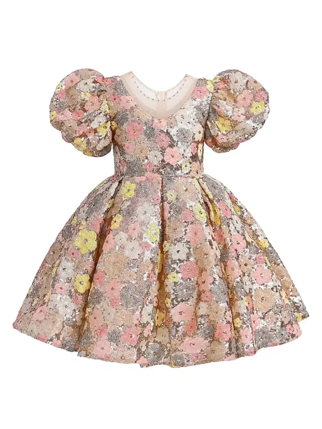 Little Girl's & Girl's Lamore Dress - Champagne
