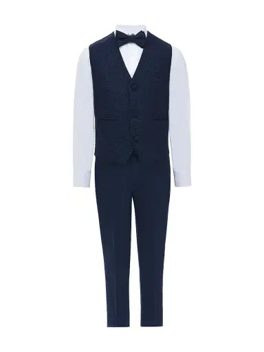 Moustache Little Boy's & Boy's Midnight Sparkle Suit - Navy - Size 13 | Thumbnail 3