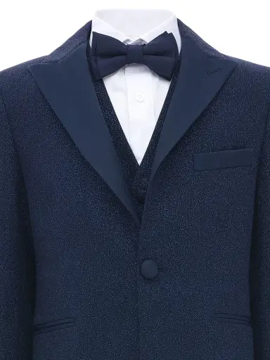 Moustache Little Boy's & Boy's Midnight Sparkle Suit - Navy - Size 13 | Thumbnail 5