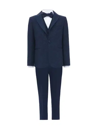 Moustache Little Boy's & Boy's Midnight Sparkle Suit - Navy - Size 13 | Thumbnail 1