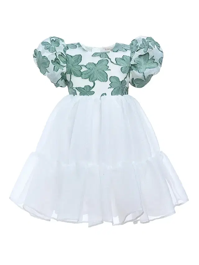 Little Girl's & Girl's Winona Dress - Green White Little Girl's & Girl's Winona Dress - Green White