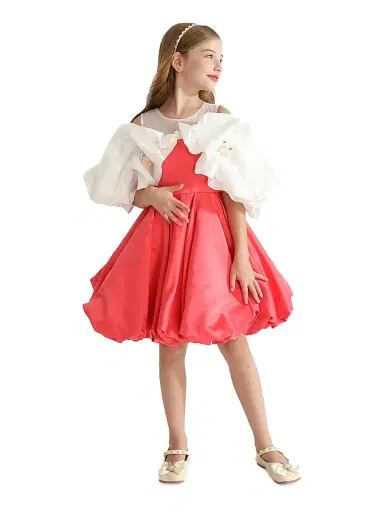 Tulleen Baby & Little Girl's & Girl's Isadora Dress - Red | Thumbnail 4 Tulleen Baby & Little Girl's & Girl's Isadora Dress - Red | Thumbnail 4