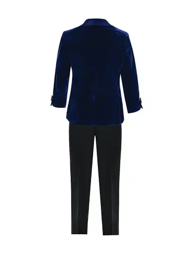Moustache Little Boy's & Boy's Velvet Suit with Peak Lapel | Thumbnail 2 Moustache Little Boy's & Boy's Velvet Suit with Peak Lapel | Thumbnail 2