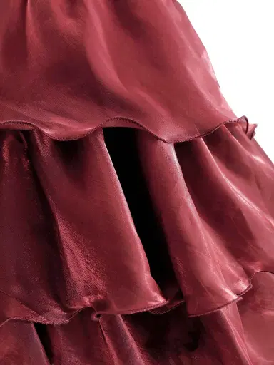 Tulleen Little Girl's & Girl's Sequin and Tiered Organza Dress - Red | Thumbnail 7 Tulleen Little Girl's & Girl's Sequin and Tiered Organza Dress - Red | Thumbnail 7