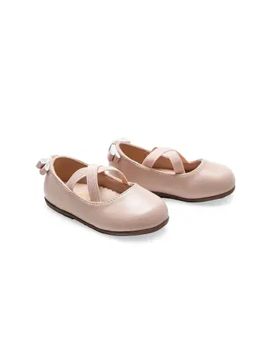 Tulleen Baby Girl's Charmed Cross Banded Ribbon Flats | Thumbnail 2