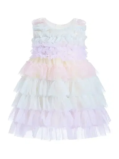 Tulleen Baby Girl's Ruffle Layered Tulle Dress - Purple 6 Months | Thumbnail 1 Tulleen Baby Girl's Ruffle Layered Tulle Dress - Purple 6 Months | Thumbnail 1