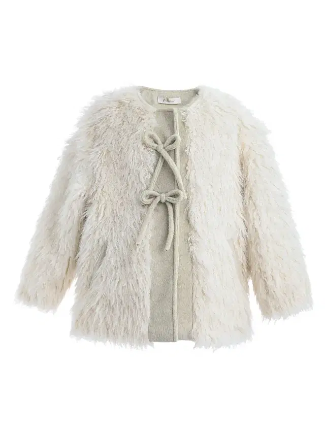 Tulleen Little Girl's & Girl's Bow Coat - White