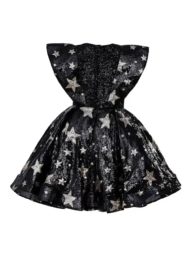 Tulleen Little Girl's & Girl's Starlit Rivoir Dress - Black | Thumbnail 2 Tulleen Little Girl's & Girl's Starlit Rivoir Dress - Black | Thumbnail 2