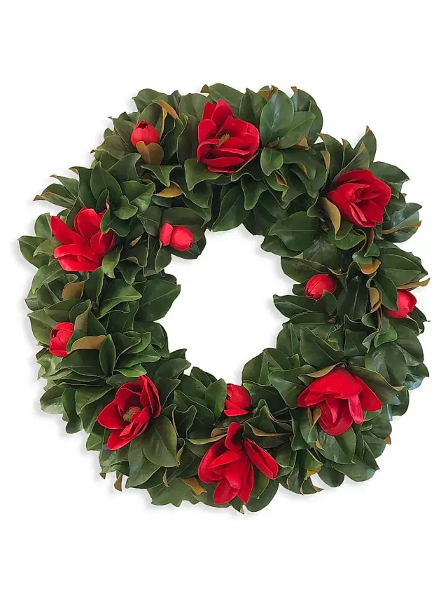 Winward Home Holiday Magnolia Mix Wreath
