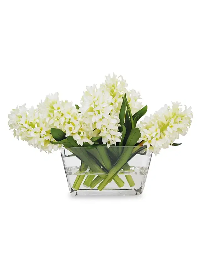 Winward Home Everyday Floral Imitation Hyacinth In Glass Vase