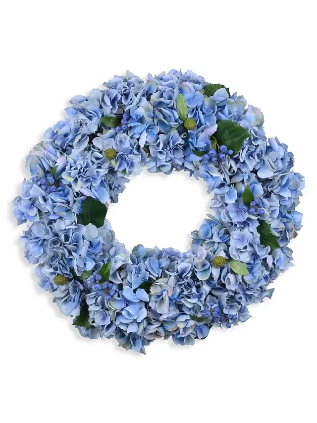 Winward Home Everyday Floral Imitation Hydrangea Wreath