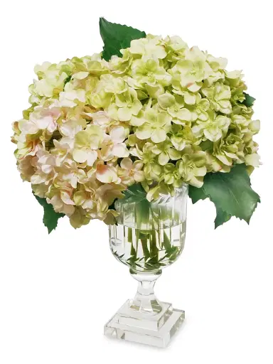 Winward Home Everyday Floral Imitation Hydrangea In Glass Vase | Thumbnail 1