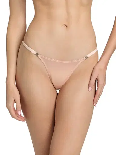 Kiki de Montparnasse Women's Brienne Mesh Thong - Buff - Size XL | Thumbnail 3