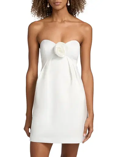 BCBGMAXAZRIA Women's Athena Strapless Minidress - Gardenia - Size 14 | Thumbnail 3