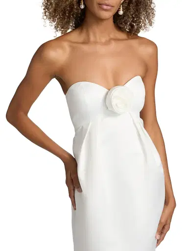 BCBGMAXAZRIA Women's Athena Strapless Minidress - Gardenia - Size 14 | Thumbnail 6