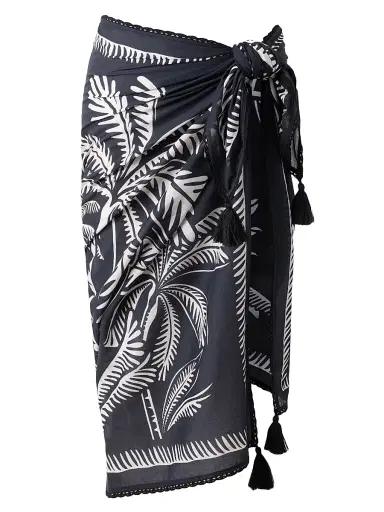 Magicsuit Women's Hearts Of Palm Pareo - Black Multi | Thumbnail 1 Magicsuit Women's Hearts Of Palm Pareo - Black Multi | Thumbnail 1