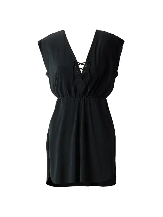 Magicsuit Women's Cover Ups Lace-Up Minidress - Black