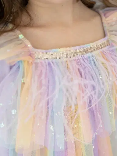 Petite Hailey Baby Girl's, Little Girl's & Girl's Daisy Ombré Layered Dress - Purple | Thumbnail 3 Petite Hailey Baby Girl's, Little Girl's & Girl's Daisy Ombré Layered Dress - Purple | Thumbnail 3