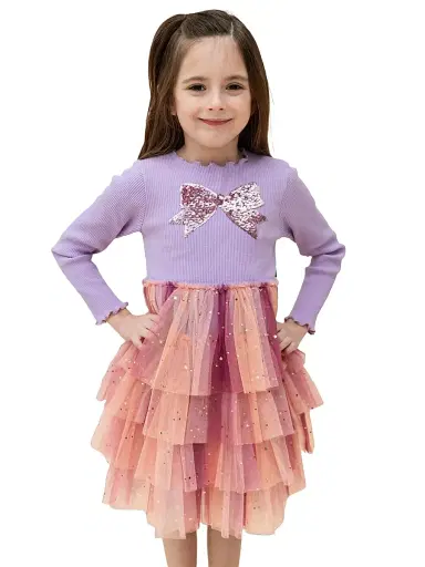 Petite Hailey Baby Girl's, Little Girl's & Girl's Bow-Accented Tiered Tutu Dress - Purple | Thumbnail 2 Petite Hailey Baby Girl's, Little Girl's & Girl's Bow-Accented Tiered Tutu Dress - Purple | Thumbnail 2
