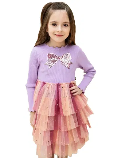 Petite Hailey Baby Girl's, Little Girl's & Girl's Bow-Accented Tiered Tutu Dress - Purple | Thumbnail 3 Petite Hailey Baby Girl's, Little Girl's & Girl's Bow-Accented Tiered Tutu Dress - Purple | Thumbnail 3