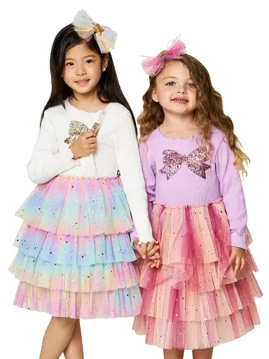 Petite Hailey Baby Girl's, Little Girl's & Girl's Bow-Accented Tiered Tutu Dress - Purple | Thumbnail 6 Petite Hailey Baby Girl's, Little Girl's & Girl's Bow-Accented Tiered Tutu Dress - Purple | Thumbnail 6