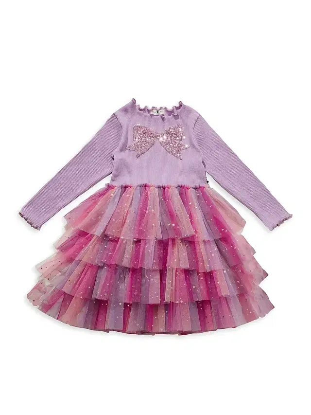 Baby Girl's, Little Girl's & Girl's Bow-Accented Tiered Tutu Dress - Purple Baby Girl's, Little Girl's & Girl's Bow-Accented Tiered Tutu Dress - Purple