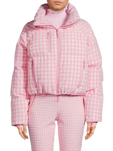 Cordova Women's Cortina Gingham Ski Jacket - Peony Gingham - Size Large | Thumbnail 3