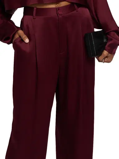 Lapointe Women's Pleated-Front Satin Pants | Thumbnail 6 Lapointe Women's Pleated-Front Satin Pants | Thumbnail 6