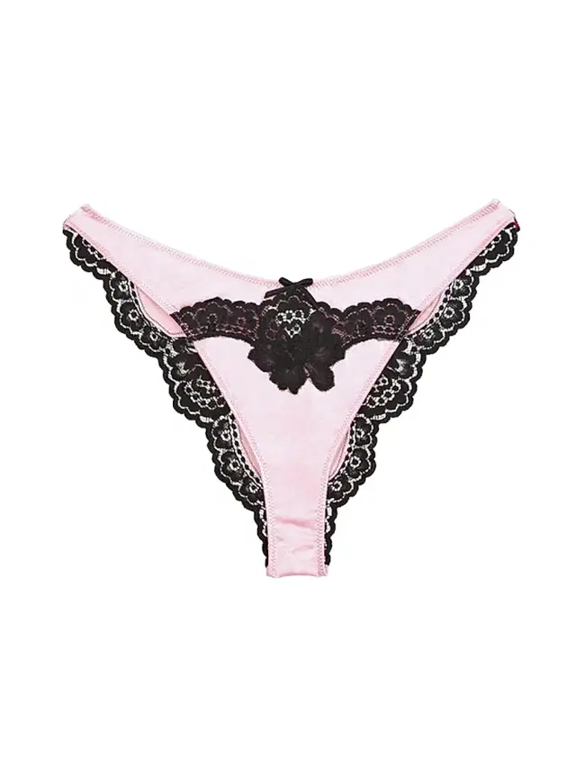 Fleur du Mal Women's  x Marilyn Monroe All About Eve Silk Cheeky Briefs - Baby Rose