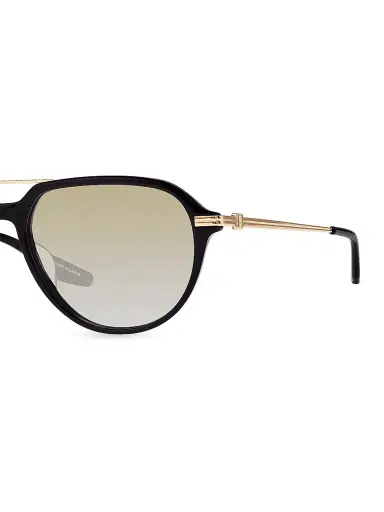 BARTON PERREIRA Men's Dunn 55MM Aviator Sunglasses - Black Gold | Thumbnail 3
