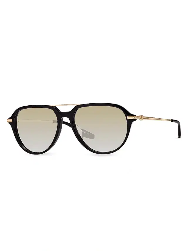 Barton Perreira Men's Dunn 55MM Aviator Sunglasses - Black Gold
