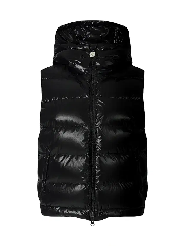 Perfect Moment Women's Polar Flare Hooded Down Vest - Black