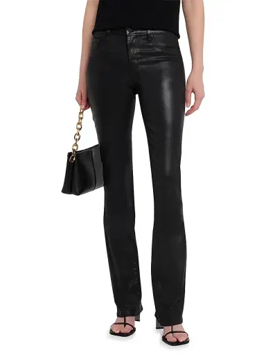 L'Agence Women's Selma High-Rise Coated Baby Boot-Cut Jeans - Black Coated - Size 32 | Thumbnail 3 L'Agence Women's Selma High-Rise Coated Baby Boot-Cut Jeans - Black Coated - Size 32 | Thumbnail 3